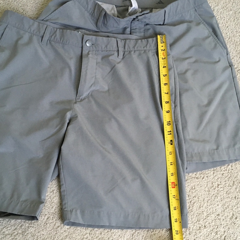 Set of 2 - Adidas Men's Classic Gray Flat Front Golf Shorts - Picture 4 of 6